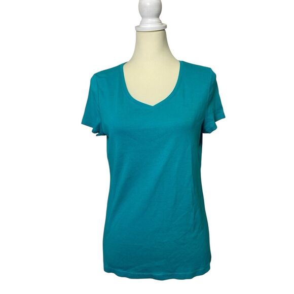 Talbots 100% Pima Cotton High Quality Classic Short Sleeve Tee Women's Size LP - Picture 1 of 10
